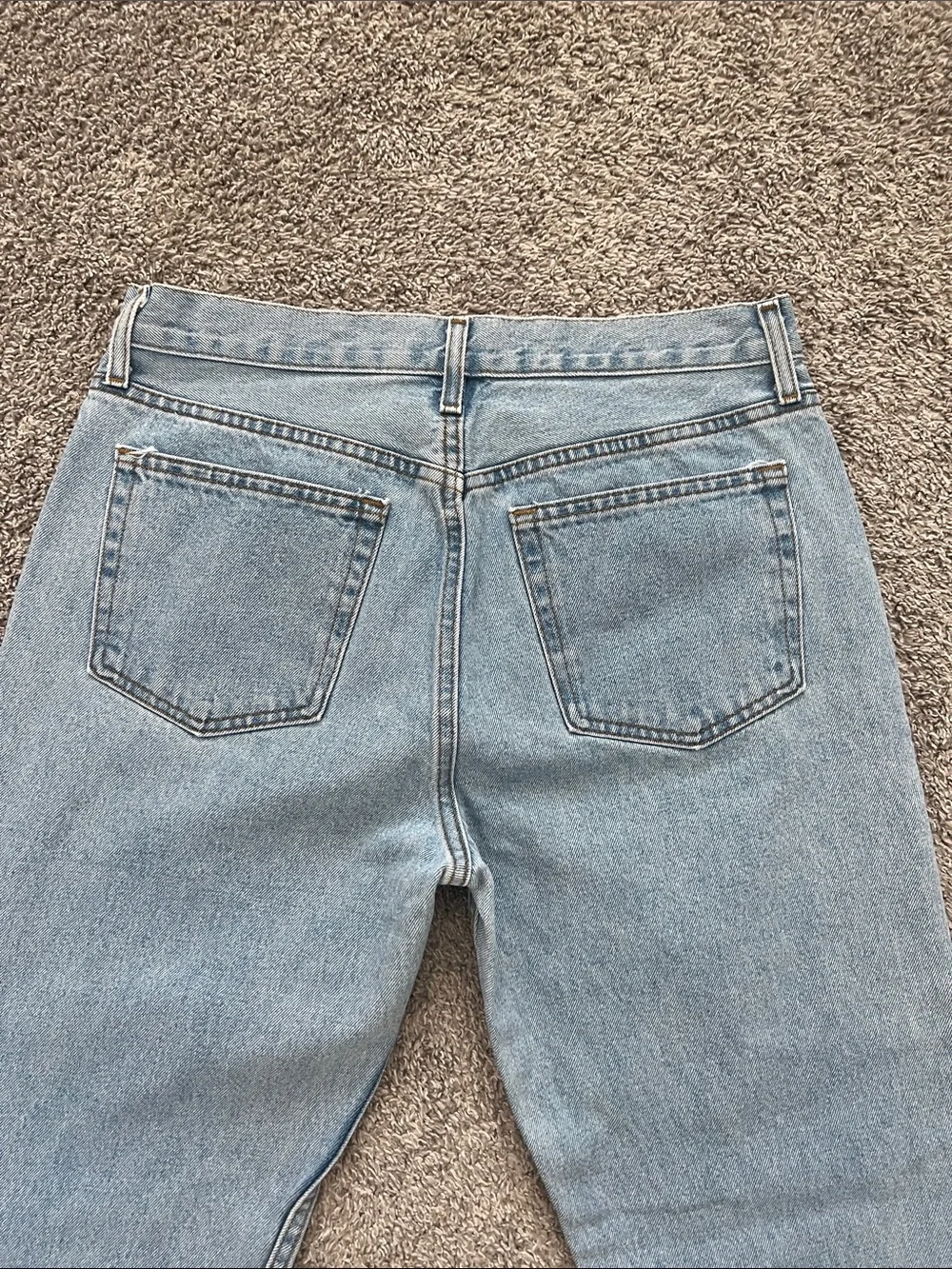 George Men's Regular Fit Straight Cotton Jeans Light Wash - Size 34x32